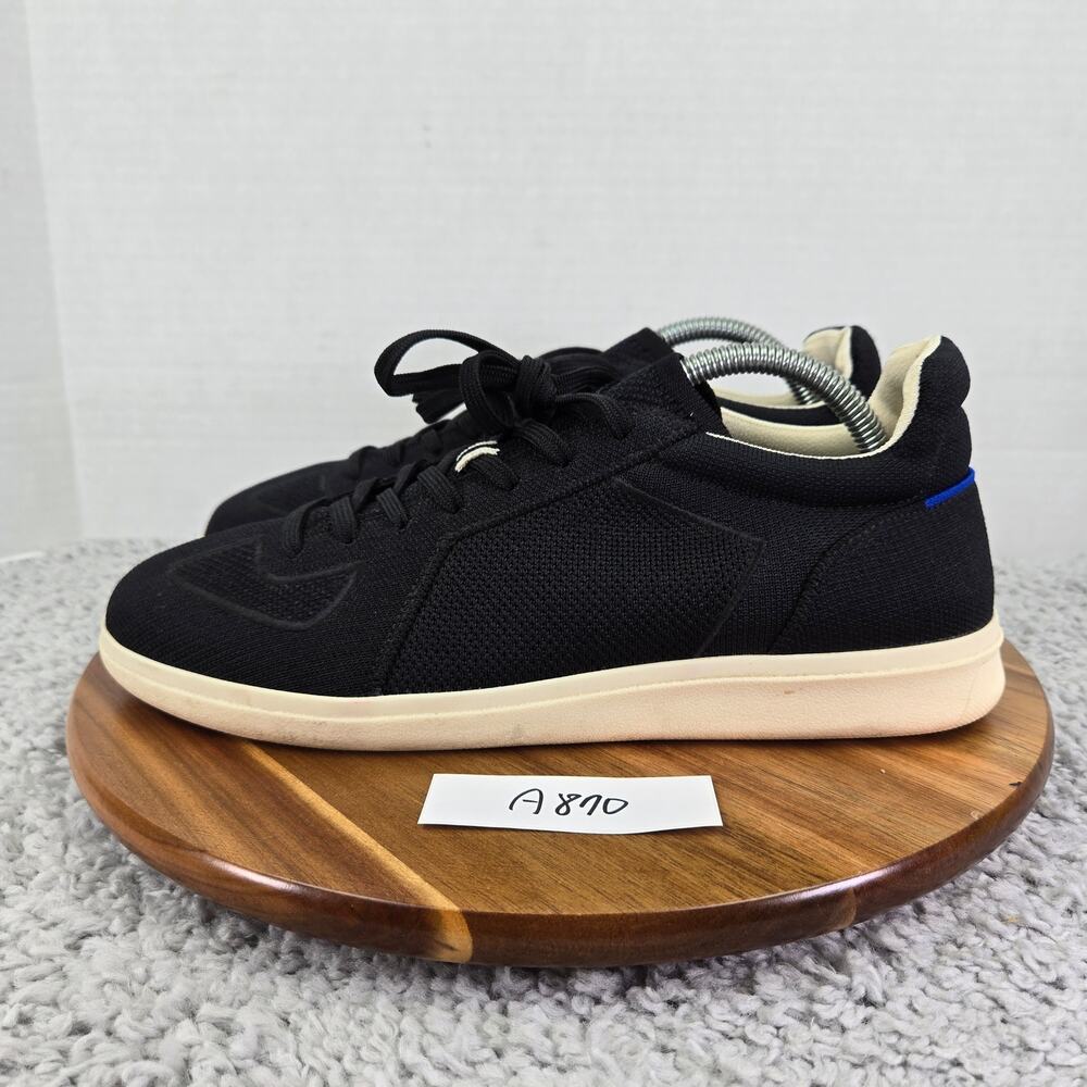 Rothy's Mens 10 The RS01 Sneaker Black Knit Casual Lace Up Lifestyle Daily